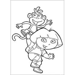 Dora the Explorer (Cartoons and Animated Shows) coloring page #189810 to print and color