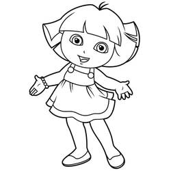 Dora the Explorer (Cartoons and Animated Shows) coloring page #189811 to print and color