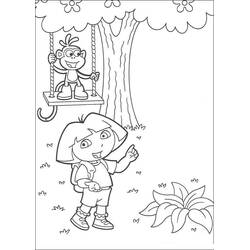 Dora the Explorer (Cartoons and Animated Shows) coloring page #189812 to print and color
