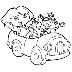 Dora the Explorer (Cartoons and Animated Shows) coloring page #189815 to print and color