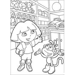 Dora the Explorer (Cartoons and Animated Shows) coloring page #189817 to print and color
