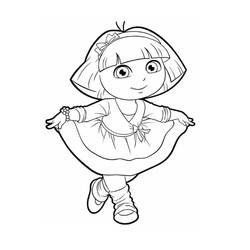 Dora the Explorer (Cartoons and Animated Shows) coloring page #189818 to print and color