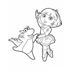 Dora the Explorer (Cartoons and Animated Shows) coloring page #189823 to print and color