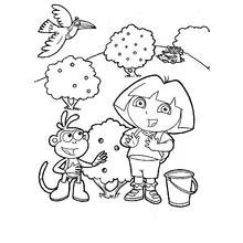 Dora the Explorer (Cartoons and Animated Shows) coloring page #29717 to print and color