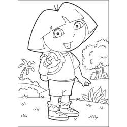 Dora the Explorer (Cartoons and Animated Shows) coloring page #29722 to print and color