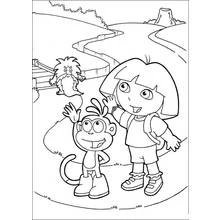 Dora the Explorer (Cartoons and Animated Shows) coloring page #29725 to print and color