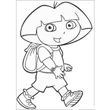 Dora the Explorer (Cartoons and Animated Shows) coloring page #29731 to print and color