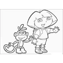 Dora the Explorer (Cartoons and Animated Shows) coloring page #29733 to print and color