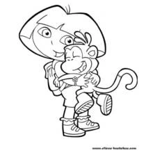 Dora the Explorer (Cartoons and Animated Shows) coloring page #29780 to print and color