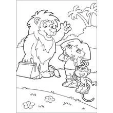 Dora the Explorer (Cartoons and Animated Shows) coloring page #29784 to print and color