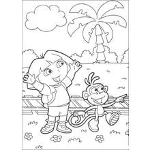 Dora the Explorer (Cartoons and Animated Shows) coloring page #29796 to print and color