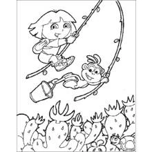 Dora the Explorer (Cartoons and Animated Shows) coloring page #29816 to print and color