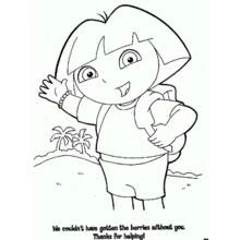 Dora the Explorer (Cartoons and Animated Shows) coloring page #29823 to print and color
