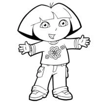 Dora the Explorer (Cartoons and Animated Shows) coloring page #29830 to print and color