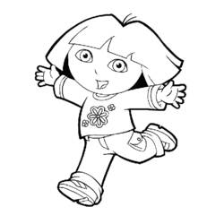 Dora the Explorer (Cartoons and Animated Shows) coloring page #29851 to print and color