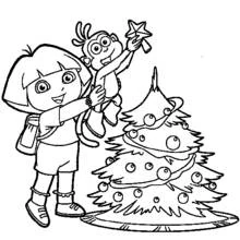 Dora the Explorer (Cartoons and Animated Shows) coloring page #29853 to print and color