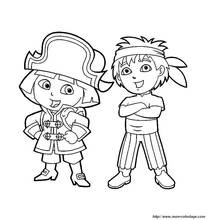 Dora the Explorer (Cartoons and Animated Shows) coloring page #29855 to print and color