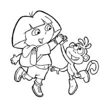 Dora the Explorer (Cartoons and Animated Shows) coloring page #29862 to print and color