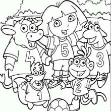 Dora the Explorer (Cartoons and Animated Shows) coloring page #29873 to print and color