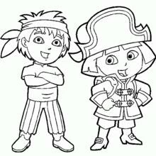 Dora the Explorer (Cartoons and Animated Shows) coloring page #29881 to print and color