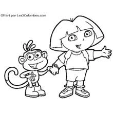 Dora the Explorer (Cartoons and Animated Shows) coloring page #29883 to print and color