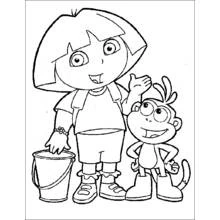 Dora the Explorer (Cartoons and Animated Shows) coloring page #29890 to print and color