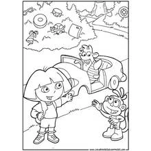Dora the Explorer (Cartoons and Animated Shows) coloring page #29893 to print and color
