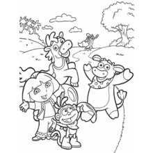 Dora the Explorer (Cartoons and Animated Shows) coloring page #29907 to print and color