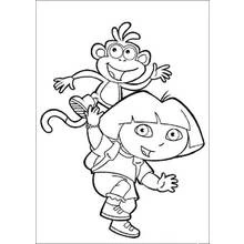 Dora the Explorer (Cartoons and Animated Shows) coloring page #29917 to print and color