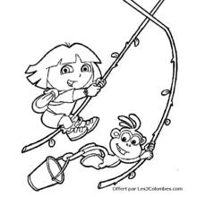 Dora the Explorer (Cartoons and Animated Shows) coloring page #29923 to print and color