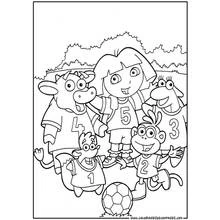 Dora the Explorer (Cartoons and Animated Shows) coloring page #29926 to print and color