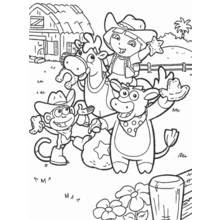Dora the Explorer (Cartoons and Animated Shows) coloring page #29928 to print and color