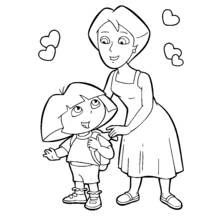 Dora the Explorer (Cartoons and Animated Shows) coloring page #29965 to print and color