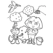 Dora the Explorer (Cartoons and Animated Shows) coloring page #29981 to print and color