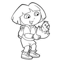 Dora the Explorer (Cartoons and Animated Shows) coloring page #29983 to print and color