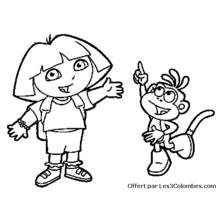 Coloring page: Dora the Explorer (Cartoons and Animated Shows) #29986 - Free Printable Coloring Pages