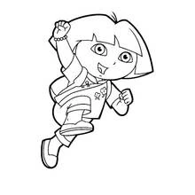 Coloring page: Dora the Explorer (Cartoons and Animated Shows) #29990 - Free Printable Coloring Pages