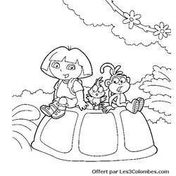 Dora the Explorer (Cartoons and Animated Shows) coloring page #29991 to print and color