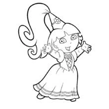 Dora the Explorer (Cartoons and Animated Shows) coloring page #29999 to print and color