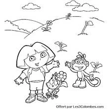 Dora the Explorer (Cartoons and Animated Shows) coloring page #30005 to print and color