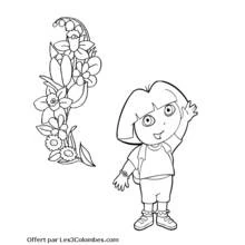 Dora the Explorer (Cartoons and Animated Shows) coloring page #30008 to print and color