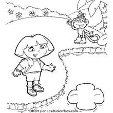 Dora the Explorer (Cartoons and Animated Shows) coloring page #30013 to print and color