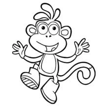 Dora the Explorer (Cartoons and Animated Shows) coloring page #30017 to print and color