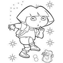 Dora the Explorer (Cartoons and Animated Shows) coloring page #30035 to print and color