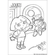 Dora the Explorer (Cartoons and Animated Shows) coloring page #30044 to print and color
