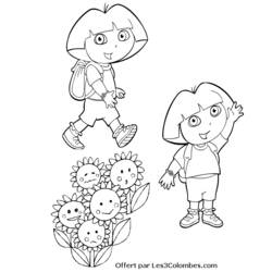 Dora the Explorer (Cartoons and Animated Shows) coloring page #30062 to print and color