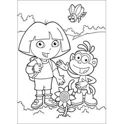Dora the Explorer (Cartoons and Animated Shows) coloring page #30064 to print and color