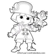 Dora the Explorer (Cartoons and Animated Shows) coloring page #30068 to print and color