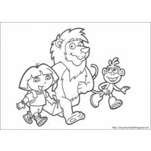 Dora the Explorer (Cartoons and Animated Shows) coloring page #30072 to print and color