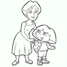 Dora the Explorer (Cartoons and Animated Shows) coloring page #30097 to print and color